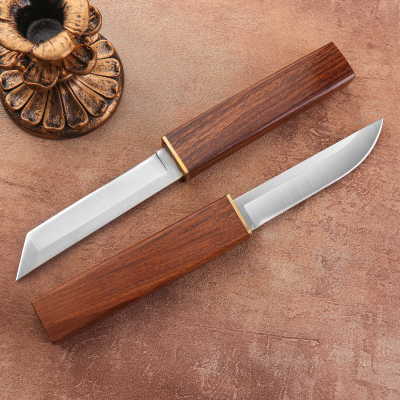 Self-defense double straight knife