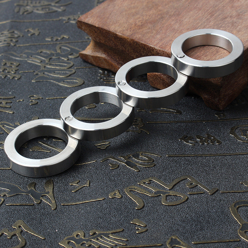 ZINC ALLOY FOLDING BRASS KNUCKLES SELF-DEFENSE TOOL