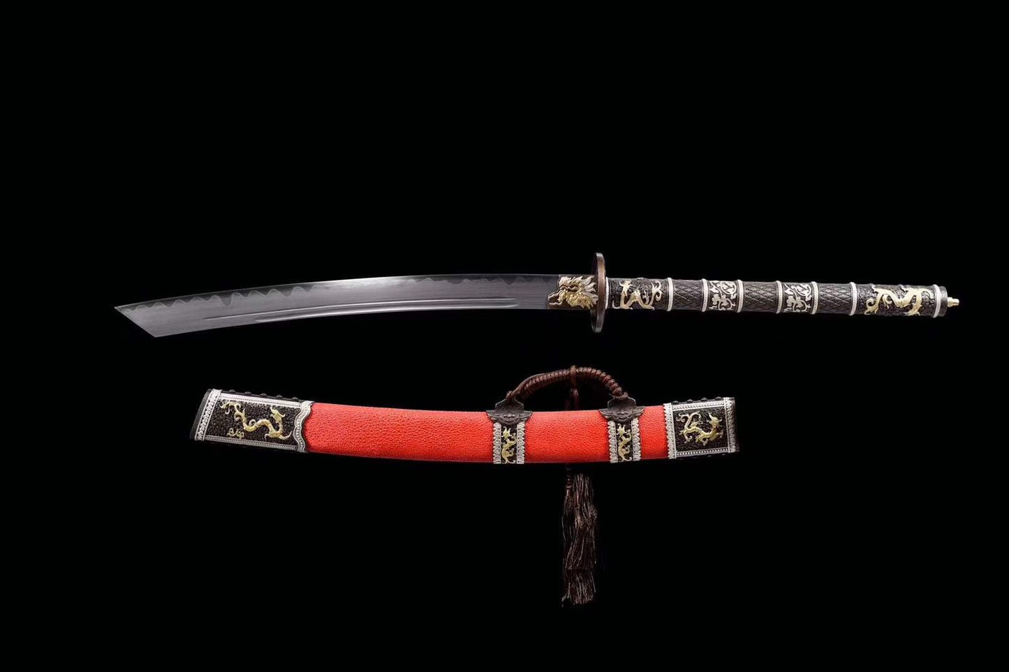 Red Fishskin Wootzsteel Kangxi Great Sword