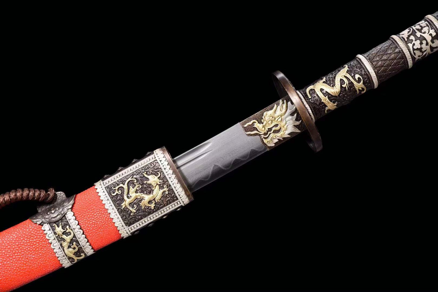 Red Fishskin Wootzsteel Kangxi Great Sword