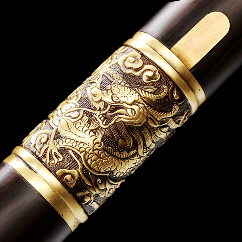 Ebony Dragon Head Cane Sword