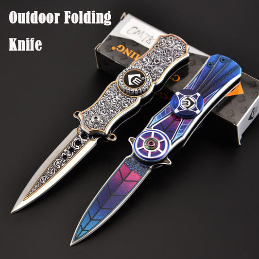 Fidget Spinner Knife Pocket Fingertip Gyro Flip Knife