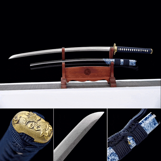 Damascus Samurai Katana [Auspicious Cloud Fighting Sword]