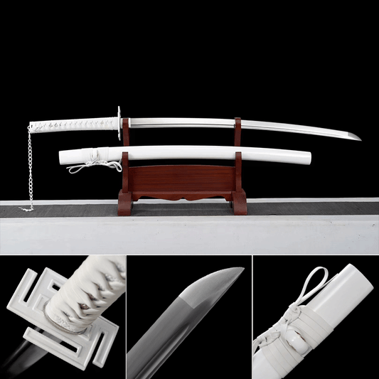 Hand Forged Anime Bleach Ichigo Bankai Sword Tensa Zangetsu Hand Polished  Spring Steel