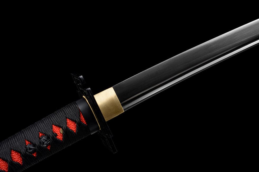 Hand Forged Anime Bleach Ichigo Bankai Sword Tensa Zangetsu Hand Polished  Spring Steel Black Blade