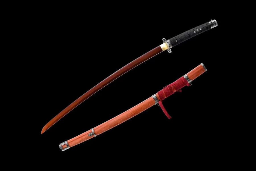 Hand Forged Anime Katana Dragon Blade - Upgraded version Undead Cut with Red Blade