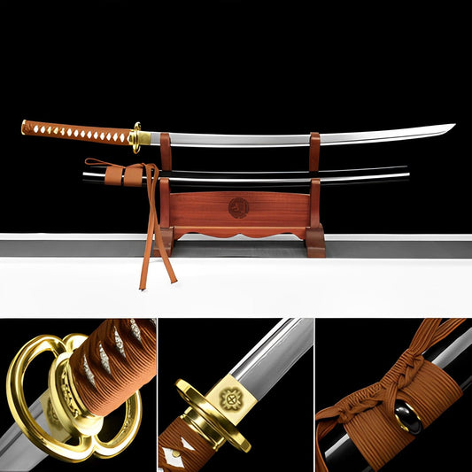 Hand Forged Anime Katana Himura Kenshin Reverse Blade Edition Pattern Steel