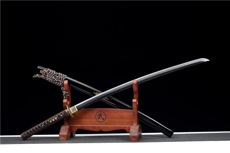 Hand Forged Japanese Samurai Katana Candle Dragon High Manganese Steel Blade blackening process