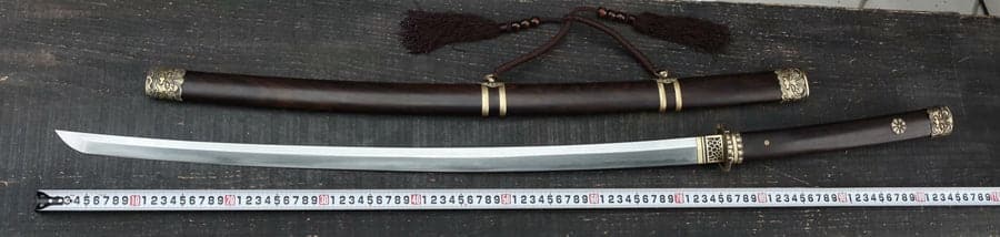 Hand Forged Japanese Samurai Katana Chi Dragon Pattern Steel Fine grinding