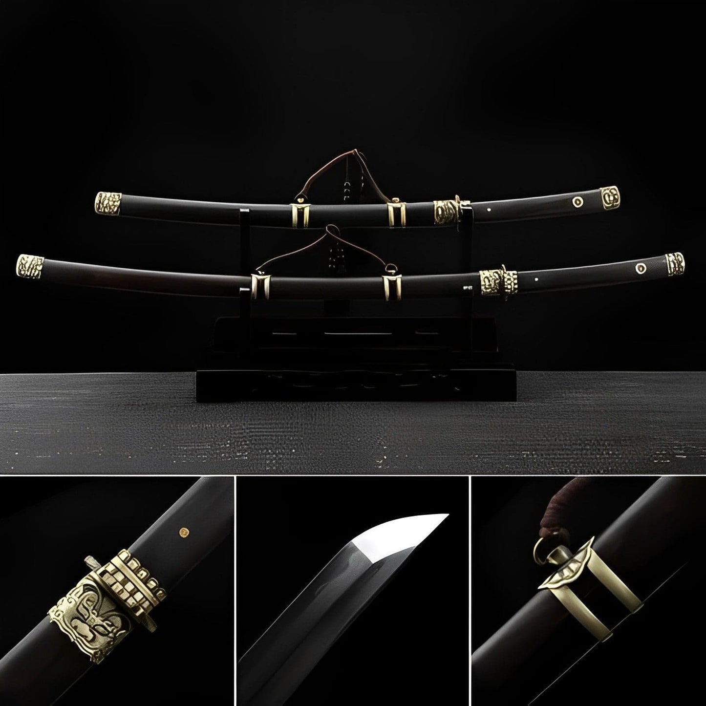 Hand Forged Japanese Samurai Katana Chi Dragon Pattern Steel Fine grinding