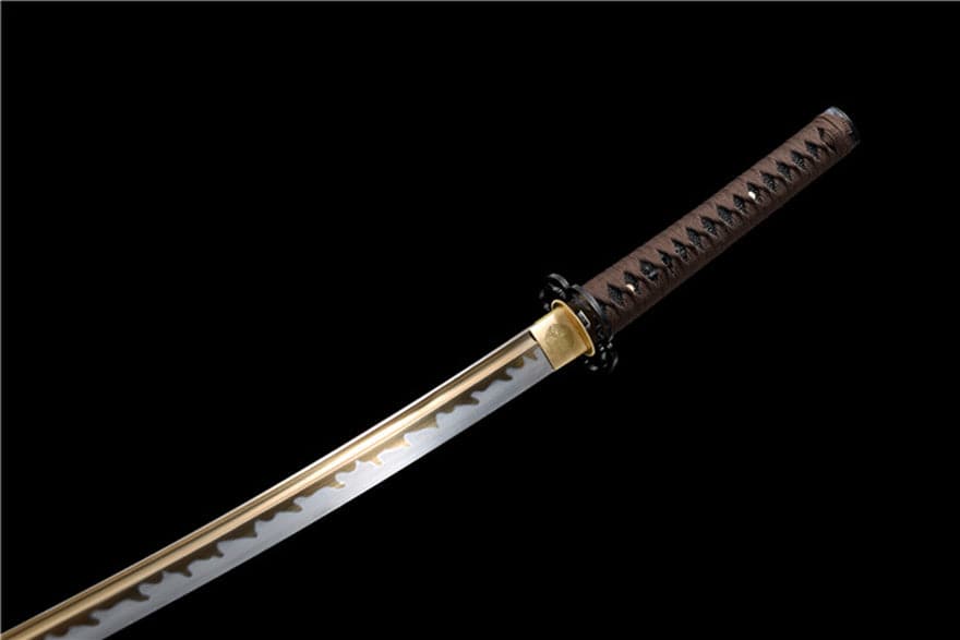 Hand Forged Japanese Samurai Katana Dragon King High Manganese Steel Baked gold blades