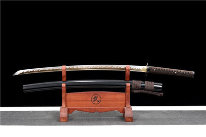 Hand Forged Japanese Samurai Katana Dragon King High Manganese Steel Baked gold blades