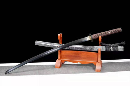 Hand Forged Japanese Samurai Katana Dragon Soul High Manganese Steel Full Tang