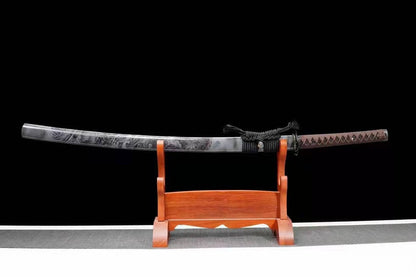 Hand Forged Japanese Samurai Katana Dragon Soul High Manganese Steel Full Tang