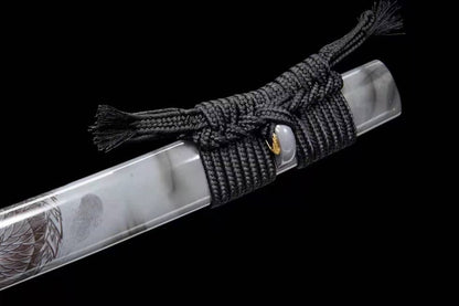 Hand Forged Japanese Samurai Katana Dragon Soul High Manganese Steel Full Tang