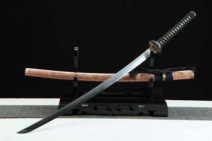 Hand Forged Japanese Samurai Katana Green Dragon Pattern Steel Tricolor Copper