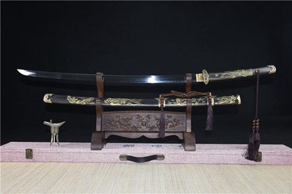 Hand Forged Japanese Samurai Katana Heavenly Maiden Scattered Flowers T10 Carbon steel Ancient Forging