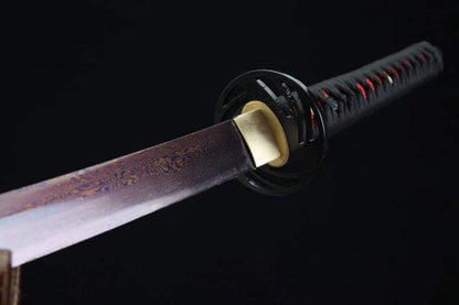 Hand Forged Japanese Samurai Katana Ichiro Sugimoto Damascus Steel Purple Blade