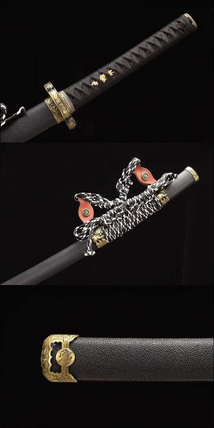 Hand Forged Japanese Samurai Katana Lion T10 Carbon steel Full Tang