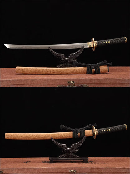 Hand Forged Japanese Samurai Katana Pattern Steel Turns the soil to burn blade