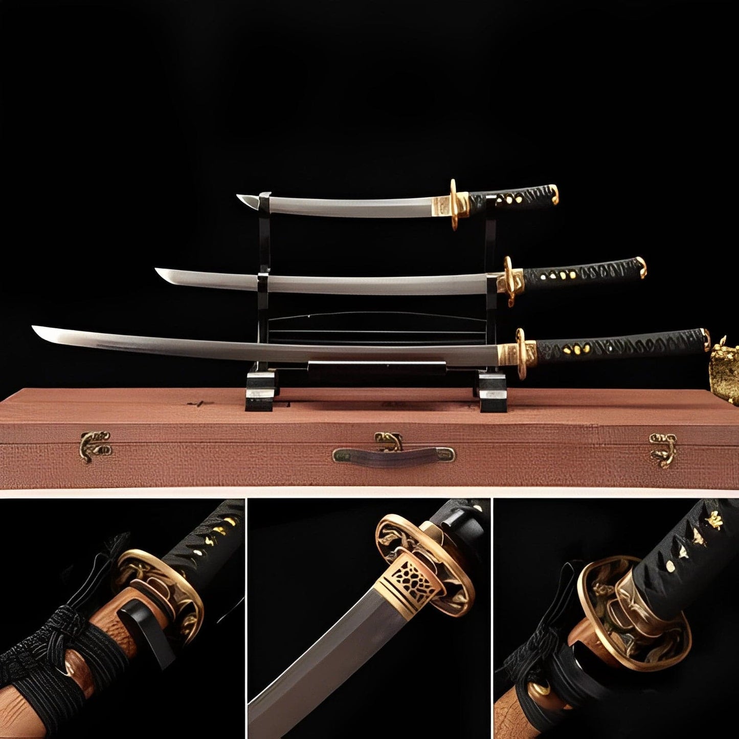 Hand Forged Japanese Samurai Katana Pattern Steel Turns the soil to burn blade