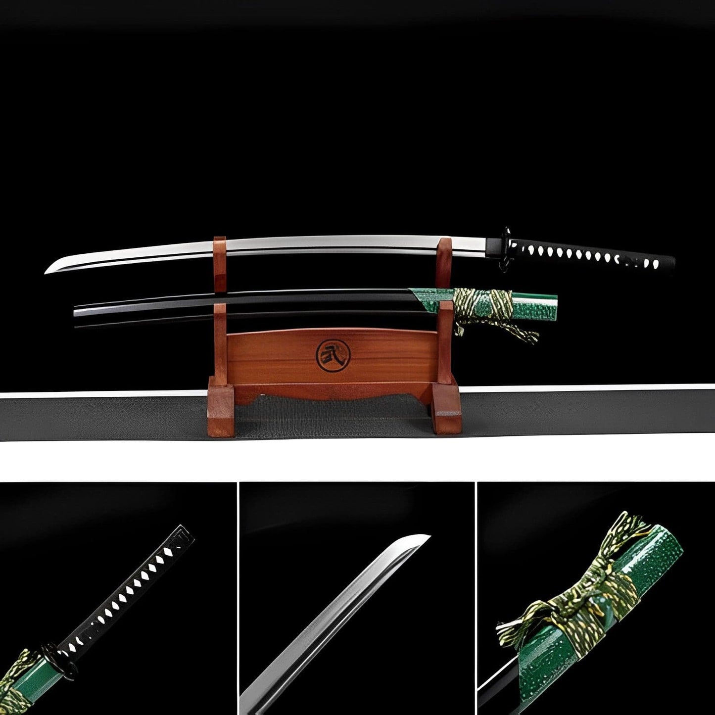 Hand Forged Japanese Samurai Katana Phantom Pattern Steel Full Tang