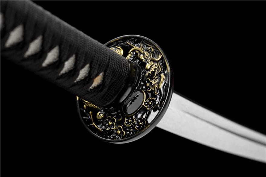 Hand Forged Japanese Samurai Katana Phantom Pattern Steel Full Tang