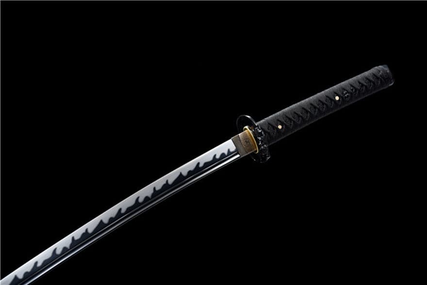 Hand Forged Japanese Samurai Katana Wanderer High Manganese Steel Blade blackening process