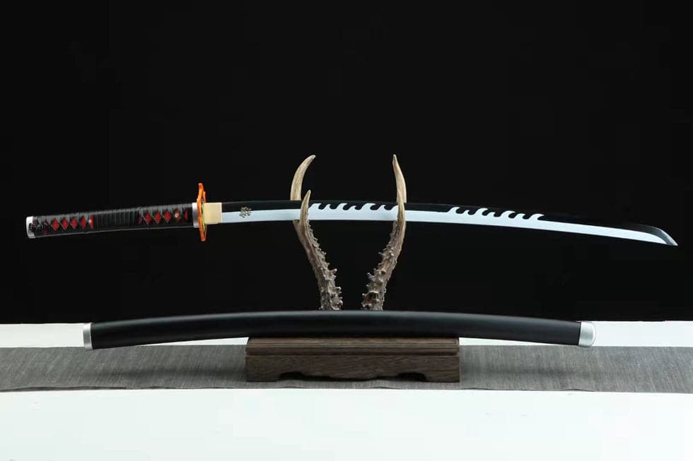 Handmade Anime Demon Slayer Tanjiro Nichirin 3rd Generation Sword Reaper Edition1045 High Carbon Steel Black