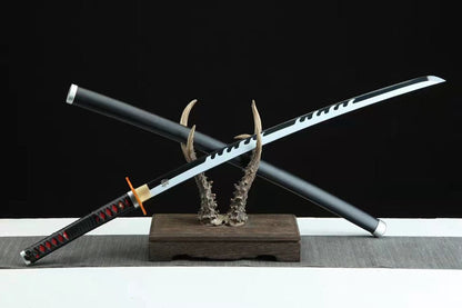 Handmade Anime Demon Slayer Tanjiro Nichirin 3rd Generation Sword Reaper Edition1045 High Carbon Steel Black