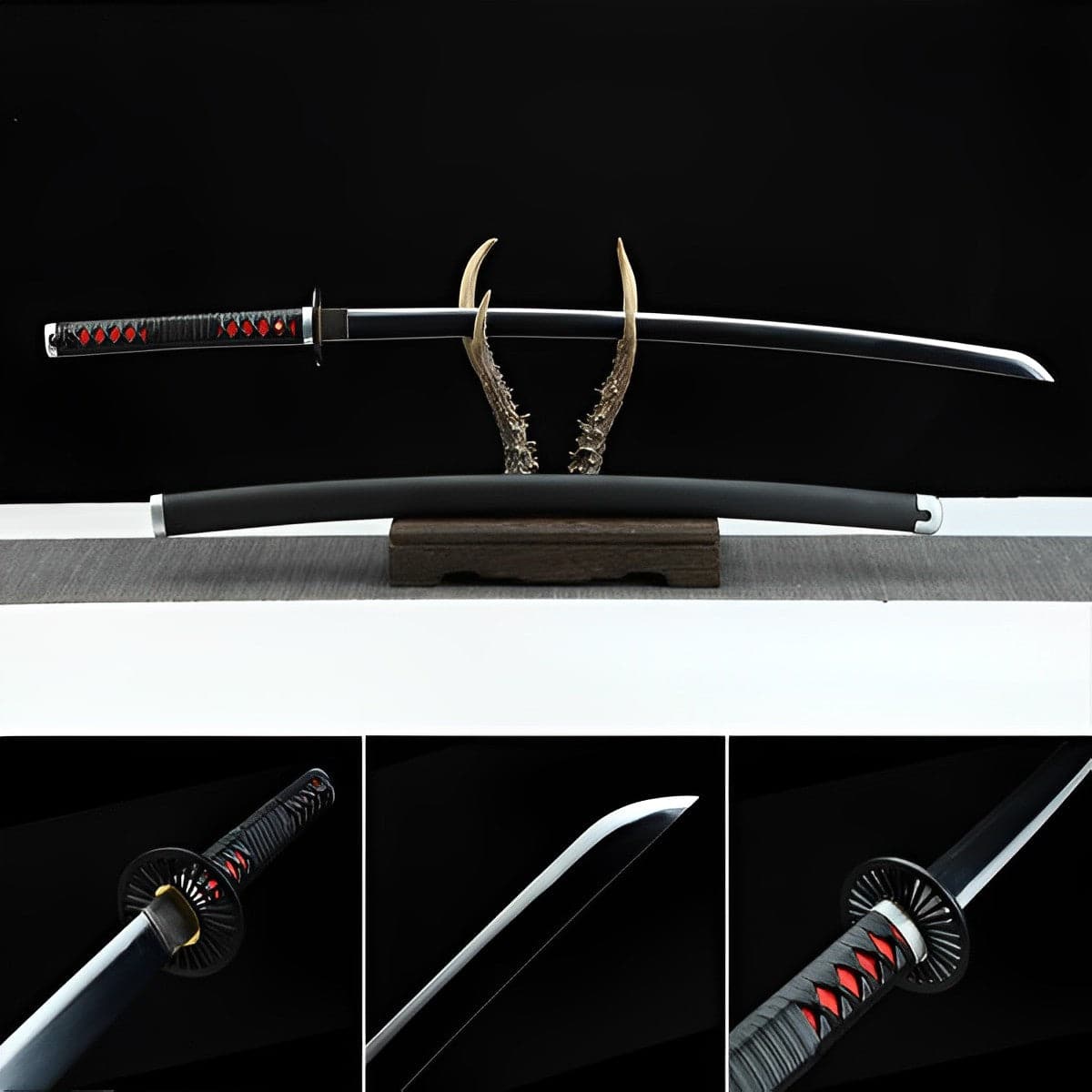 Handmade Anime Demon Slayer Tanjiro Nichirin Sword 1045 High Carbon Steel Black