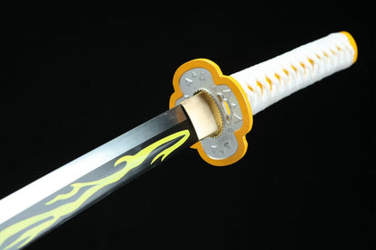 Handmade Anime Katana Demon Slayer Zenitsu Agatsuma Sword 1045 High Carbon Steel Blade