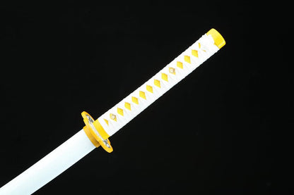 Handmade Anime Katana Demon Slayer Zenitsu Agatsuma Sword 1045 High Carbon Steel Blade