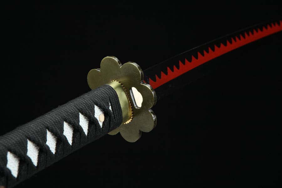 Handmade Anime One Piece Roronoa Zoro's Shusui Katana Sword 1045 High Carbon Steel Red Black Blade