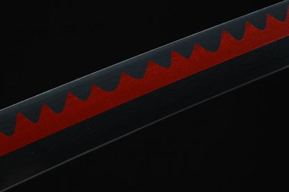 Handmade Anime One Piece Roronoa Zoro's Shusui Katana Sword 1045 High Carbon Steel Red Black Blade