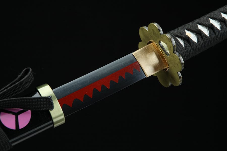 Handmade Anime One Piece Roronoa Zoro's Shusui Katana Sword 1045 High Carbon Steel Red Black Blade