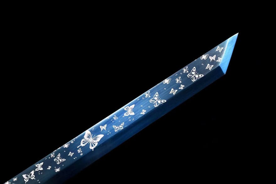 Handmade Butterfly Dance High Manganese Steel Chinese Sword With Blue Blade