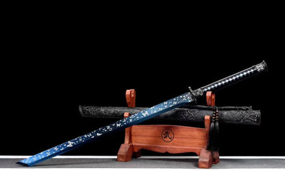 Handmade Butterfly Dance High Manganese Steel Chinese Sword With Blue Blade