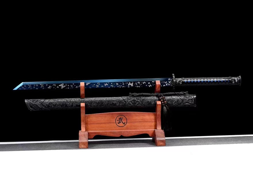 Handmade Butterfly Dance High Manganese Steel Chinese Sword With Blue Blade