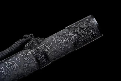 Handmade Corpse Dragon Cold Flame High manganese steel one piece Chinese Sword