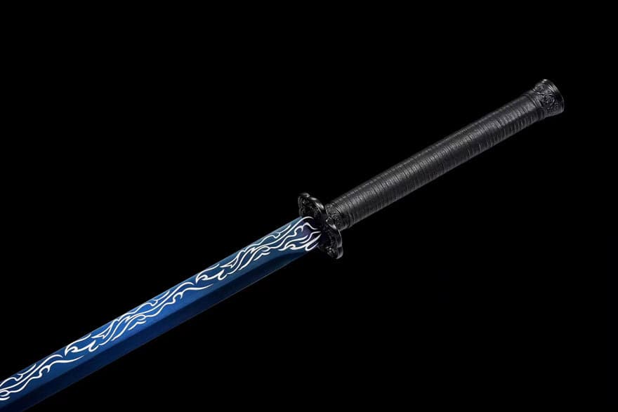 Handmade Corpse Dragon Cold Flame High manganese steel one piece Chinese Sword