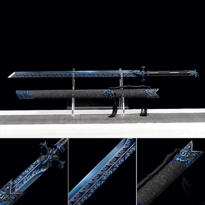 Handmade Devil King  Chinese Sword With Blue