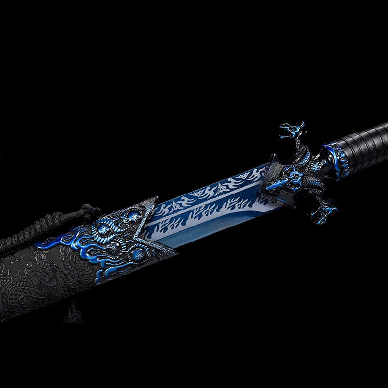 Handmade Devil King  Chinese Sword With Blue