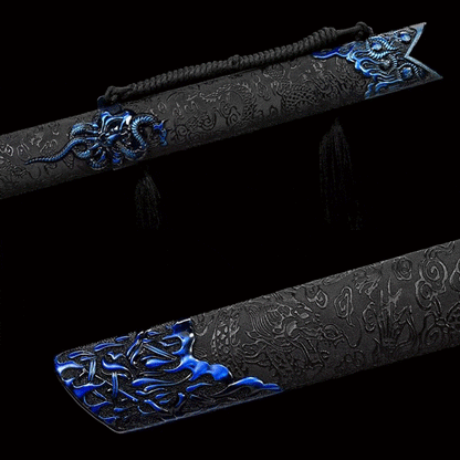 Handmade Devil King  Chinese Sword With Blue