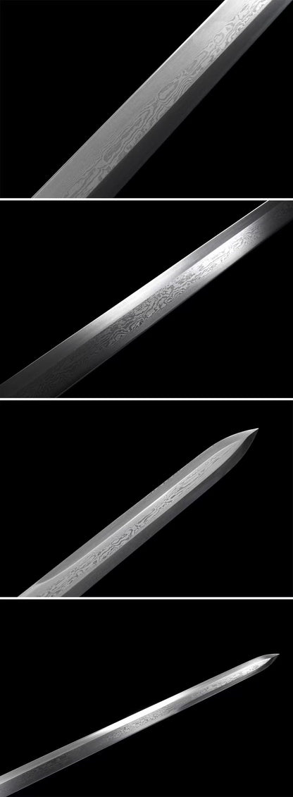 Handmade Dragon Flame 608 Pattern Steel Tang Sword