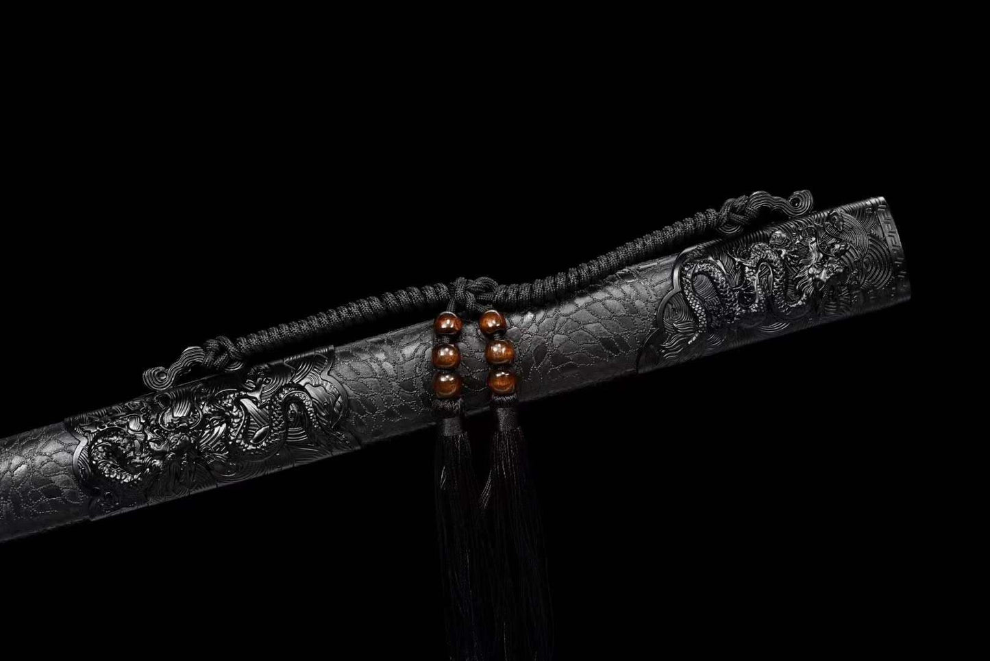 Handmade Dragon King Battle Blade With Black scabbard