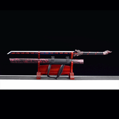 Handmade Flame-Eating Wolf Fury Manganese Steel Chinese Sword