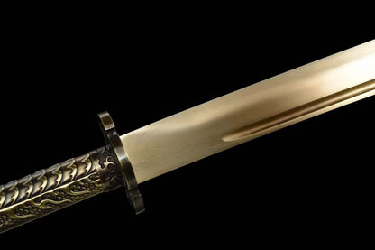 Handmade Golden Dragon High Manganese Steel Chinese Sword