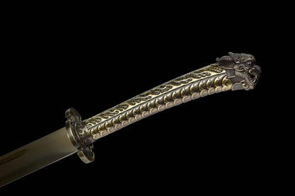 Handmade Golden Dragon High Manganese Steel Chinese Sword