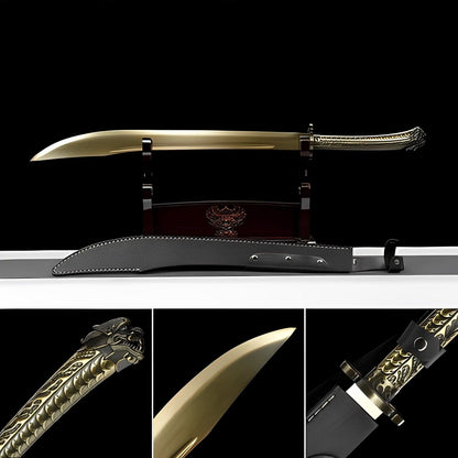 Handmade Golden Dragon High Manganese Steel Chinese Sword